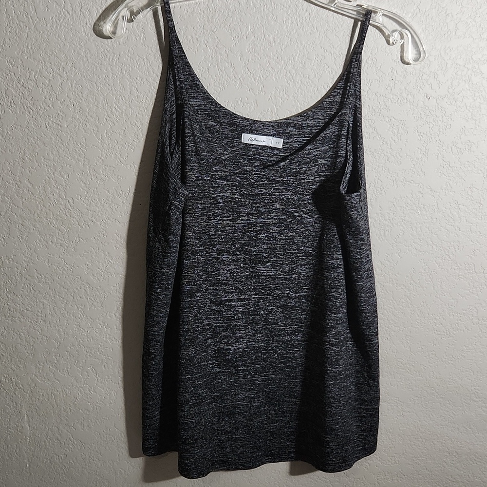 Reitmans Camisol Womens Size S Petite Black Gray White Heather Tank Top